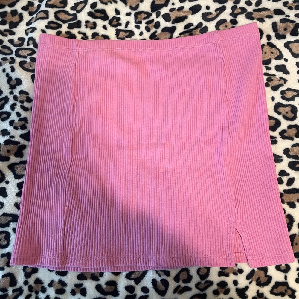 Pink mini skirt